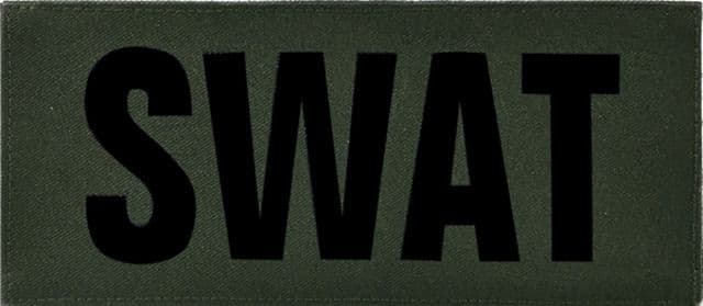 Shellback Tactical SWAT ID-Placard Hook Back 3 x 7inch Black on Olive One Size Fits Most