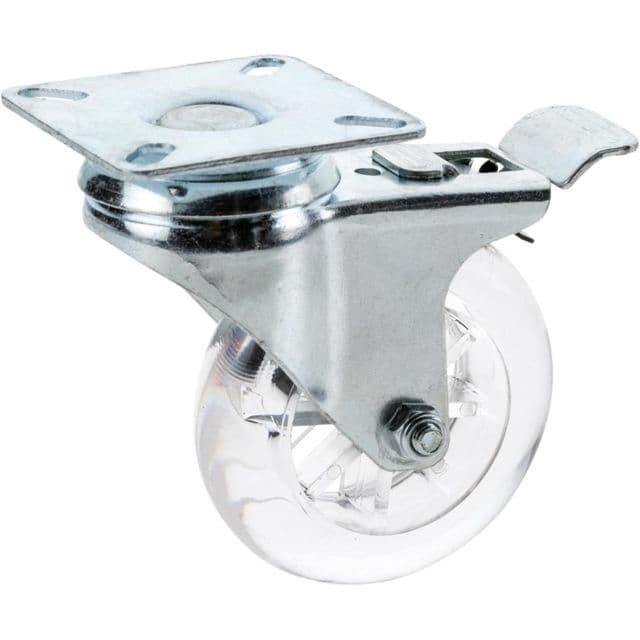 Shop Fox 3in Non-Marring Swivel Caster Plate Mount with Lock