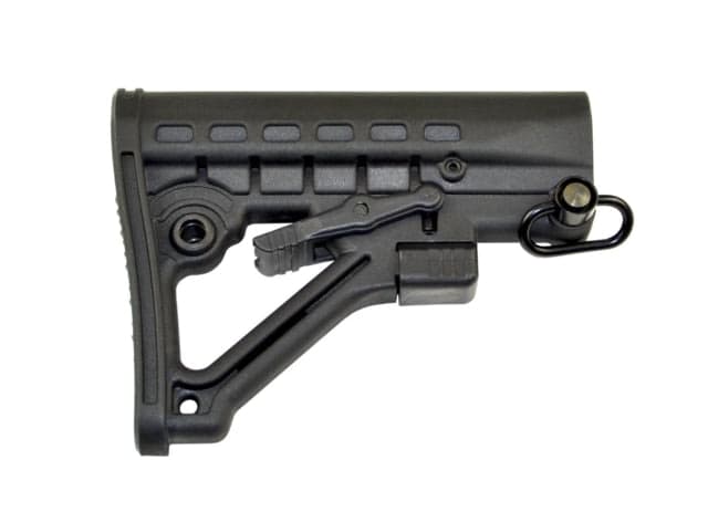 Sniper Mil-Spec AR-15 Adjustable Buttstock Commercial Spec QR Sling Swivel Adapter Polymer Black