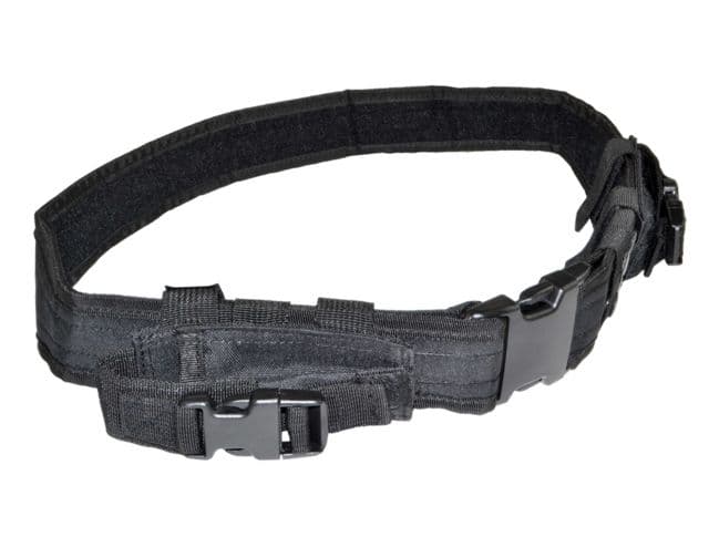 Sniper Tac Belt Heavy Duty Nylon Velcro 32-50 Waist 2 Removable Pouches 2in Wide Black