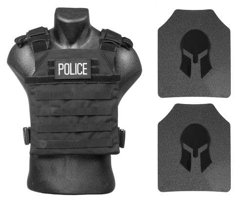Spartan Armor Systems AR550 Body Armor Active Shooter Kit/police Tactical Gear Atc Full Coat Black Medium-Extra Large PKG550-ACTSH-ATC-FC-KIT