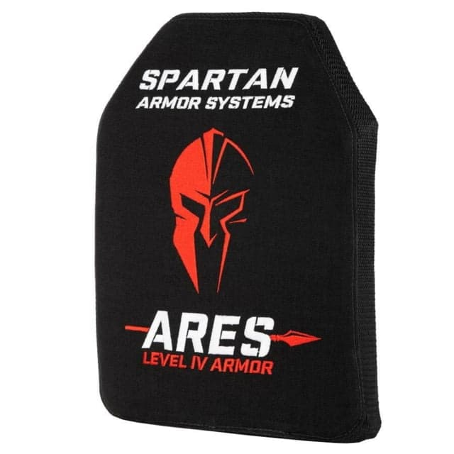 Spartan Armor Systems Ares Level IV Ceramic Body Armor Set of Two Black 9.5x12.5 SA-IV-BC-MED SAPI-KIT