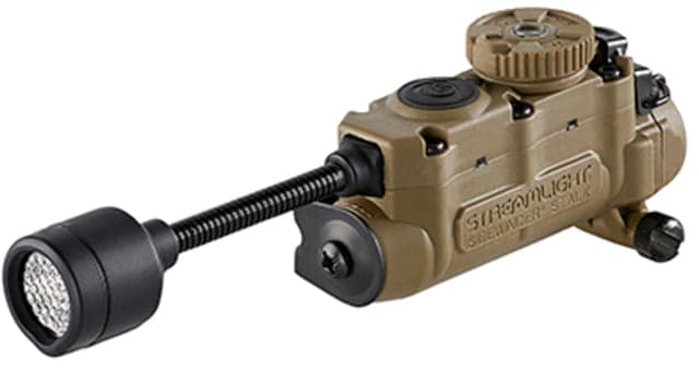 Streamlight Sidewinder Stalk LED Tactical Helmet Light System w/Flexible Stalk AA Alkaline/CR123A Lithium Battery White 57/76 Lumens Arc Rail