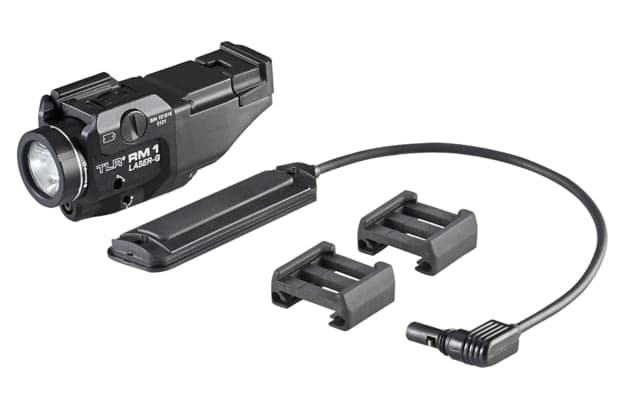 Streamlight TLR RM 1 Rail Mounted LED Tactical Lighting System w/Green Laser CR123A White 500 Lumens Black