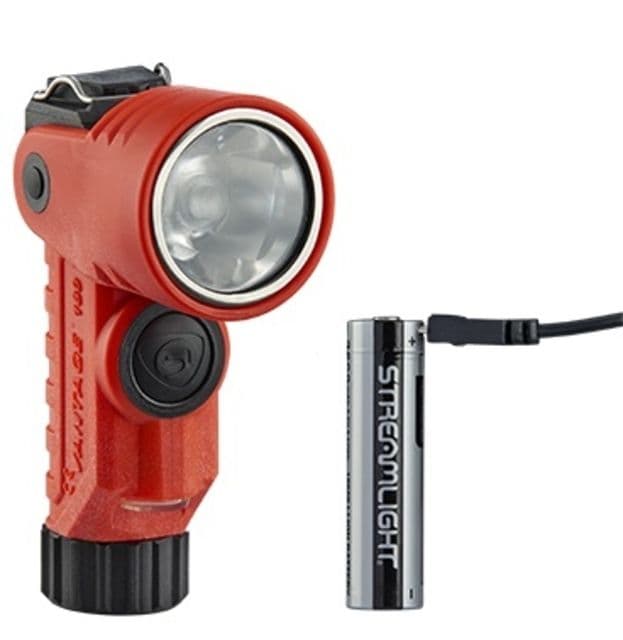 Streamlight Vantage 180 X USB Flashlight 250 Lumens w/ 18650 USB battery helmet bracket Orange