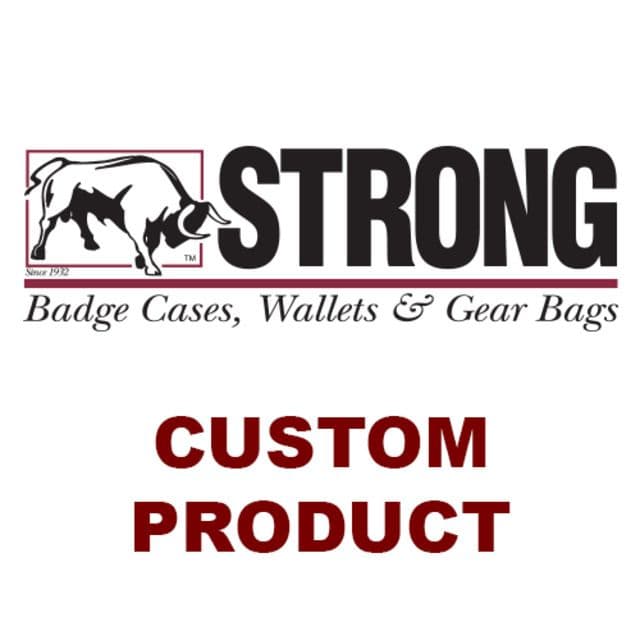 Strong Leather Double Thick Recessed Badge Holder For Neck Or Belt Black