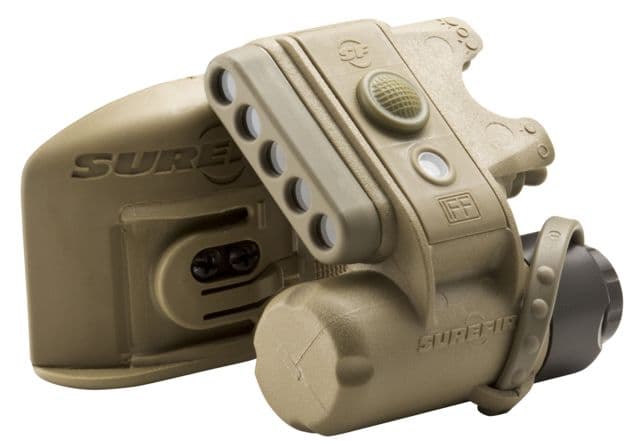 SureFire Military Helmet Mount Light White/IR/Blinking IR LEDs Tan NSN 6220-01-549-4184