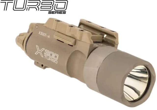 SureFire X300 Turbo Series High-Candela LED Lever-Latch Rail Mount Handgun Weapon Light Tan