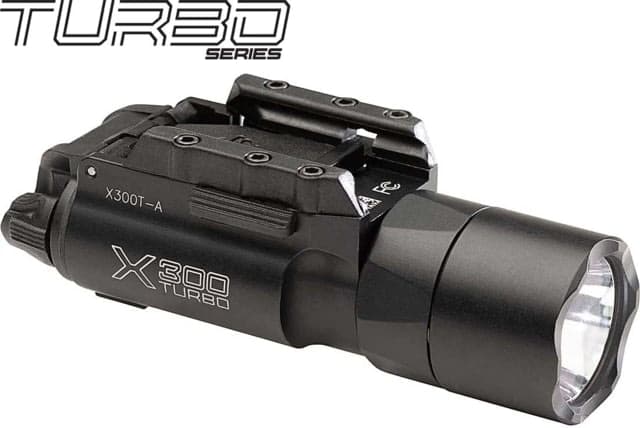 SureFire X300T Turbo Series High-Candela LED Weapon Light 123A Lithium White Light 650 Lumens Black