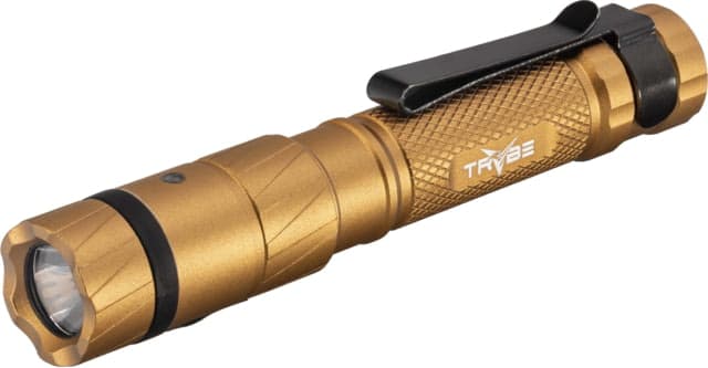 TRYBE Optics Micro Lithium Ion 350 Lumen Rechargeable Handheld Flashlight Gold