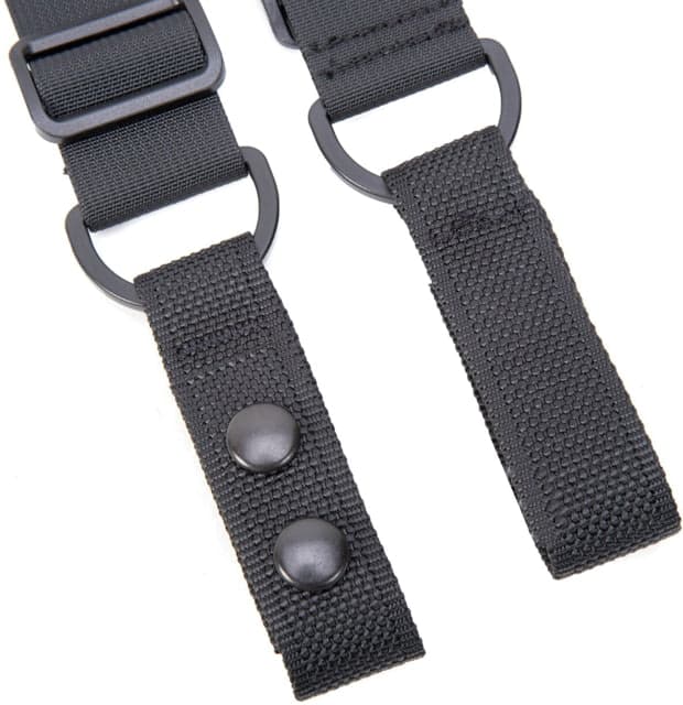 Tuff Products 4-Point Tactical Duty Suspenders W/ Adj. H Harness Black Nylon Keepers 1.5in. Webbing