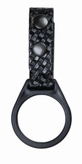 Tuff Products Flashlight Ring Strap Fits 2.25in Duty Belt Black Basketweave D Cell Flashlights