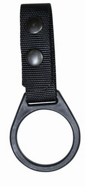 Tuff Products Flashlight Ring Strap Fits 2.25in Duty Belt Black Nylon D Cell Flashlights