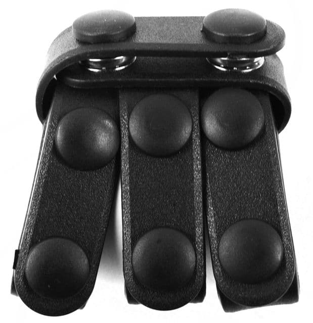 Uncle Mike's Belt Keepers Molded Plain Black 2in Belts Set Of 4 Snap Card