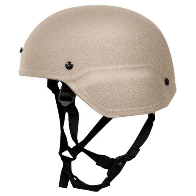 United Shield ACH Ballistic Helmet Level IIIA LE Style Mid Cut w/ 4pt Harness System Tan Medium ACH-MICH LE - MID CUT-TN-MD