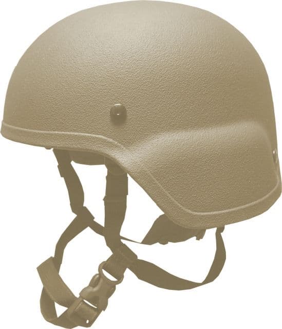 United Shield ACH Ballistic Helmet Level IIIA Military Style w/ 4pt Harness System Tan XL ACH-MICH MIL-TN-XL