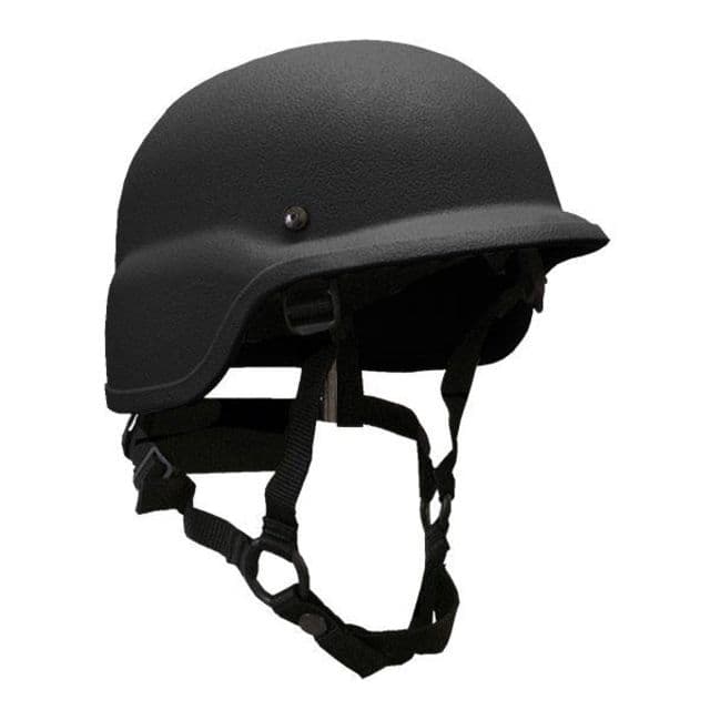 United Shield PST SC650 Ballistic Helmet Level IIIA w/ 4pt Harness System Black Large PST SC650-IIIA-BK-LG