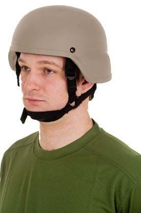 United Shield ACH Ballistic Helmet Level IIIA LE Style w/ 4pt Harness System Tan Medium ACH-MICH LE-TN-MD