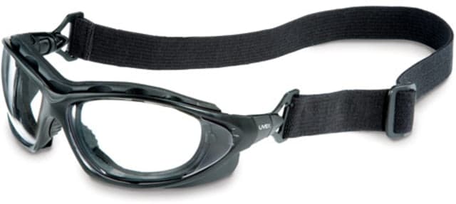 UVEX Seismic Sealed Protective Eyewear Black Frame Clear Anti-scratch Lens