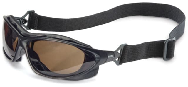 UVEX Seismic Sealed Protective Eyewear Black Frame Espresso Anti-scratch Lens