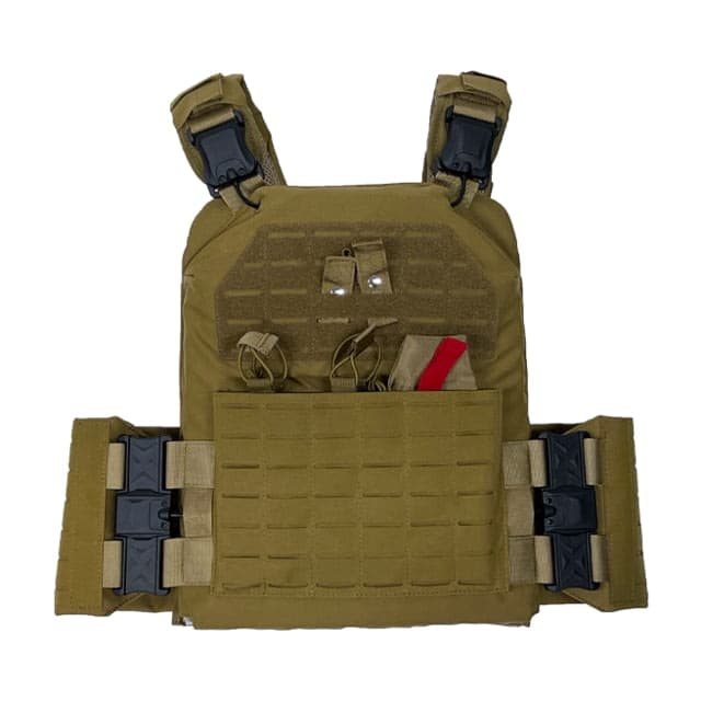 VISM Quick Release Laser Cut Plate Carrier 10x12in Tan