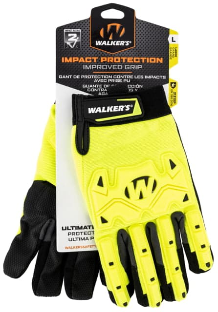 Walkers Safety Impact Protection Poly Glove Small Yellow