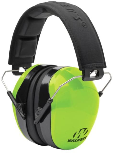 Walkers Dual Colored Passive Ear Muffs 27 dB NRR Hi-Viz Green