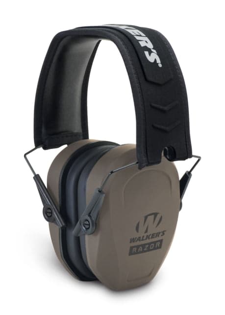 Walkers Razor Slim Passive Ear Muffs 27 dB NRR Flat Dark Earth