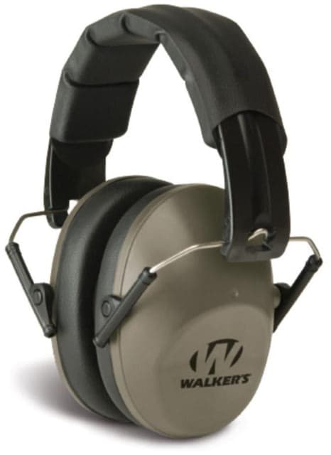 Walkers Low Profile Folding Ear Muffs 22 dB NRR Flat Dark Earth