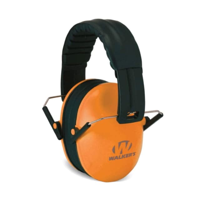 Walkers Baby & Kids Passive Protection Folding Ear Muffs 23 dB NRR Orange