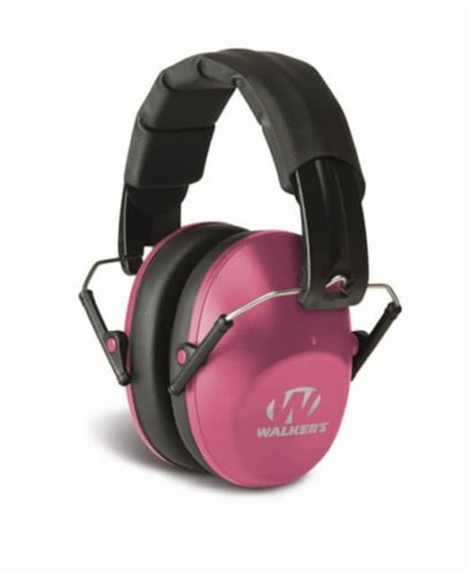 Walkers Pro Low Profile Folding Earmuffs Pink