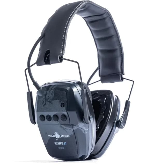 WarBird Intrepid BT-Bluetooth Rechargeable 23dB Earmuffs with Gel Ear Seals Black