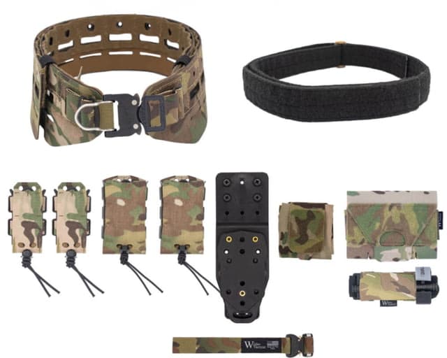 Wilder Tactical Bravo Elite Belt Kit 1in Prostyle D-Ring MHP Adpter Multicam XS-LG 26-40