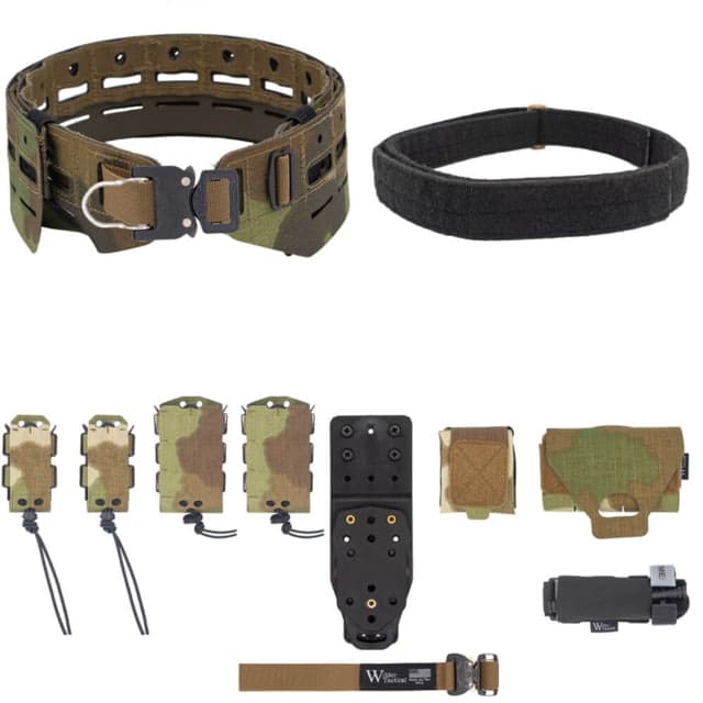 Wilder Tactical Bravo Elite Belt Kit 1in Prostyle D-Ring MHP Adpter Nemesis Woodland XS-LG 26-40