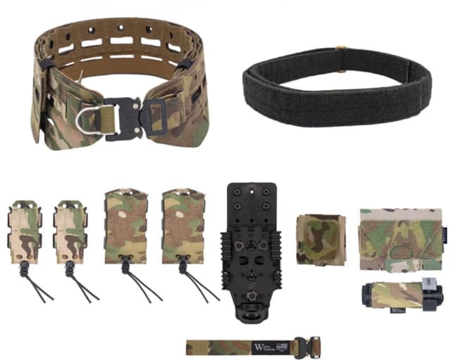 Wilder Tactical Bravo Elite Belt Kit 1in Prostyle D-Ring QLS Receiver Multicam XS-LG 26-40