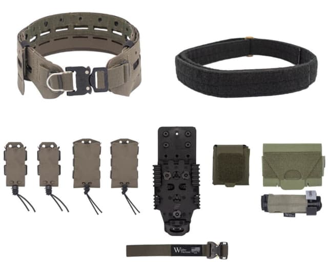 Wilder Tactical Bravo Elite Belt Kit 1in Prostyle D-Ring QLS Receiver Ranger Green XS-LG 26-40