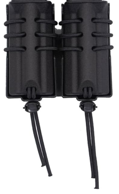 Wilder Tactical Evolution Universal Extended Double Pistol Magazine Pouch Belt Mount Duty UAB Belt Clip Black