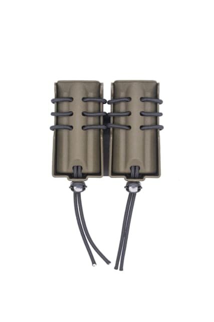 Wilder Tactical Evolution Universal Extended Double Pistol Magazine Pouch Belt Mount UAB Belt Clip Ranger Green