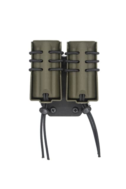 Wilder Tactical Evolution Universal Extended Double Pistol Magazine Pouch MOLLE Mount UAB Molle Clip Ranger Green