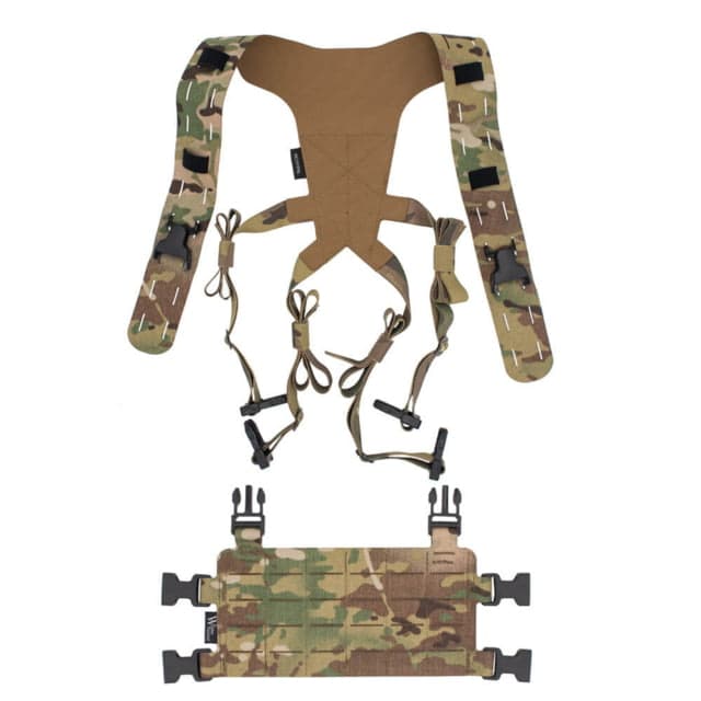 Wilder Tactical HITMAN GEAR MOLLE Placard with Lightweight Shoulder Harness V1 Multicam One Size