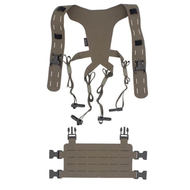 Wilder Tactical HITMAN GEAR MOLLE Placard with Lightweight Shoulder Harness V1 Ranger Green One Size