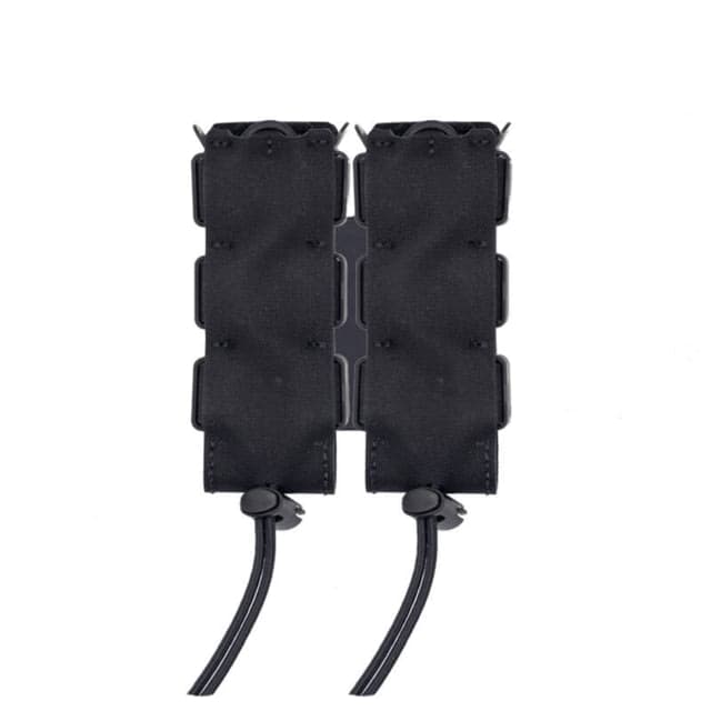 Wilder Tactical Urban Assault Double Pistol Magazine Pouch Extended Belt Mount UAB Clip Black
