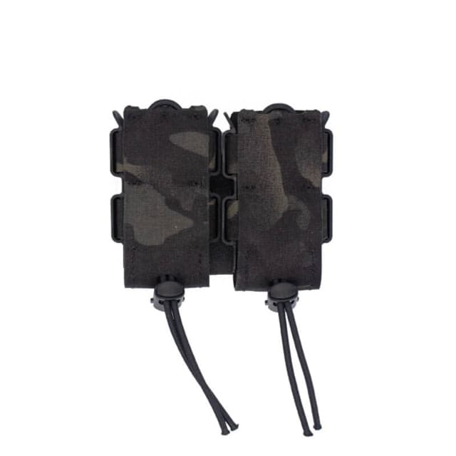 Wilder Tactical Urban Assault Standard Double Pistol Magazine Pouch Belt Mount UAB Clip Multicam Black