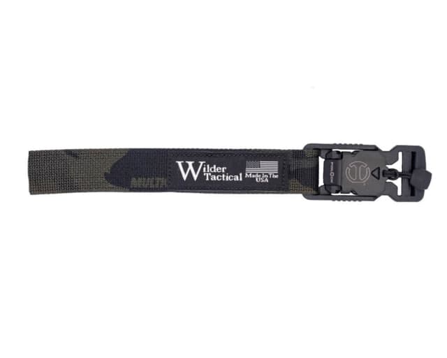 Wilder Tactical 1in Webbing Leg Strap V Buckle Right Hand Multicam Black One Size