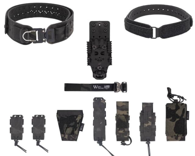 Wilder Tactical Hitman Gear Charlie Truform Full Le Belt Package - Women's Qls Receiver Prostyle D-Ring Multicam Black Xs-Lg 26-40