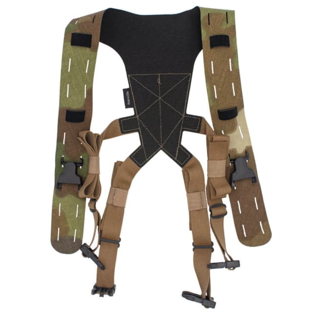 Wilder Tactical HITMAN GEAR Lightweight Modular Shoulder Harness V1 Nemesis Woodland One Size
