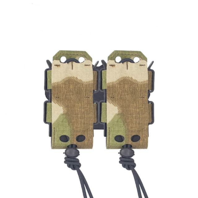 Wilder Tactical Urban Assault Standard Double Pistol Magazine Pouch Belt Mount UAB Clip Nemesis Woodland
