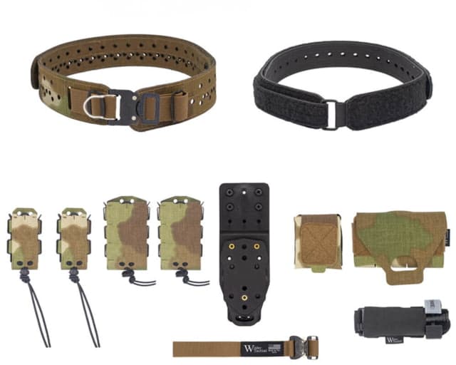 Wilder Tactical HITMAN GEAR Charlie TruForm Belt Full Elite Kit - Women's MHP Adapter ProStyle D-Ring Nemesis Woodland XS-LG 26-40
