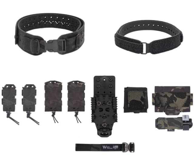 Wilder Tactical Hitman Gear Charlie Truform Belt Full Elite Kit - Women's Qls Receiver Plastic Buckle Multicam Black Xs-Lg 26-40