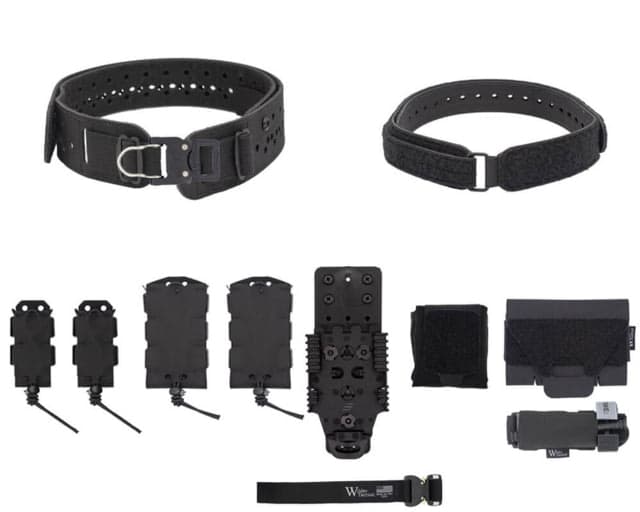 Wilder Tactical HITMAN GEAR Charlie TruForm Belt Full Elite Kit - Women's QLS Receiver ProStyle D-Ring Black XS-LG 26-40